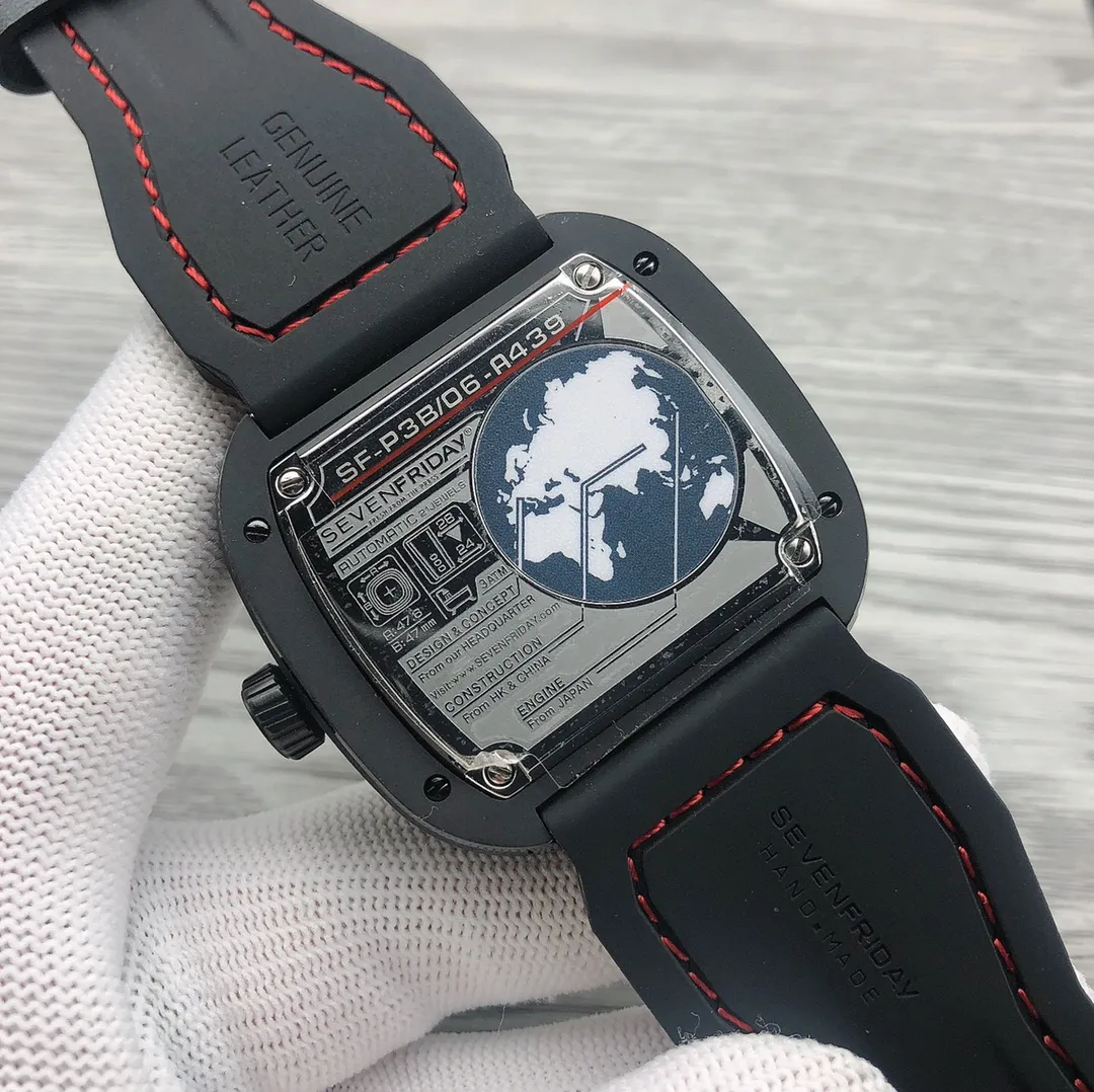 【Authentic Tmall】💰1640! Seven Friday-Seven Friday men's watch P6B/03. P6B/06 shipped! The design is inspired by racing cars. It is very handsome. The strap is specially made. It is different from the ones made by external manufacturers. Most of them on the market do not have the thickness of genuine products and the colors are not right. Supports Apple, Android, NFC, and super luminous display.